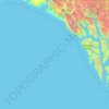 Carte topographique Tongass National Forest, altitude, relief