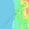 Carte topographique Whitfords/Mullaloo Beach, altitude, relief