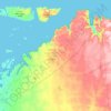 Carte topographique Ivujivik (Land), altitude, relief