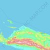 Carte topographique Papua, altitude, relief