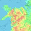 Carte topographique North Wales, altitude, relief