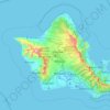 Carte topographique Oahu, altitude, relief