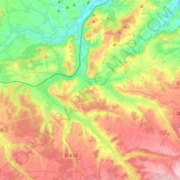 Carte topographique 68130, altitude, relief