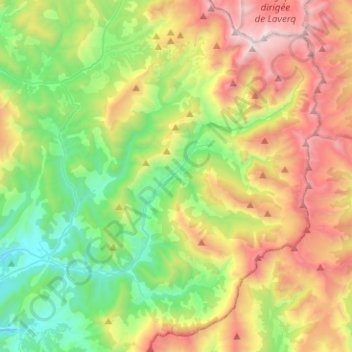 Carte topographique Prads-Haute-Bléone, altitude, relief