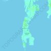 Carte topographique Tilghman Island, altitude, relief