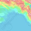 Carte topographique Gulf of Papua, altitude, relief