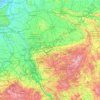 Carte topographique Renania del Norte-Westfalia, altitude, relief