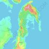 Carte topographique Buton Utara, altitude, relief