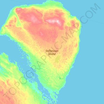 Carte topographique Stefansson Island, altitude, relief