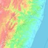 Carte topographique District de Mahanoro, altitude, relief