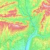 Carte topographique Communauté de communes Jabron Lure Vançon Durance, altitude, relief