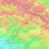 Carte topographique Racha-Lechkhumi and Lower Svaneti, altitude, relief