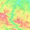 Carte topographique Communauté de communes Cingal-Suisse normande, altitude, relief