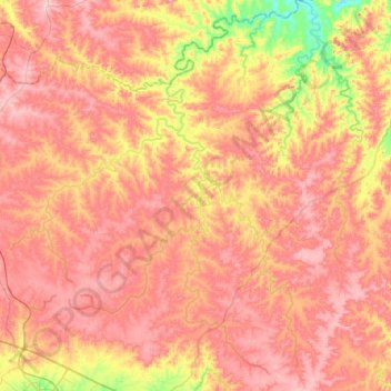 Carte topographique Joca Tavares, altitude, relief