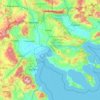 Carte topographique Macédoine-Centrale, altitude, relief