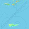 Carte topographique Amerikanische Jungferninseln, altitude, relief