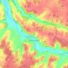 Carte topographique Chaumussay, altitude, relief