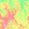 Carte topographique Região Geográfica Imediata de Santana do Livramento, altitude, relief