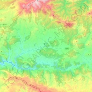 Carte topographique Şiran, altitude, relief