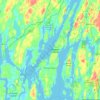 Carte topographique Westport Island, altitude, relief
