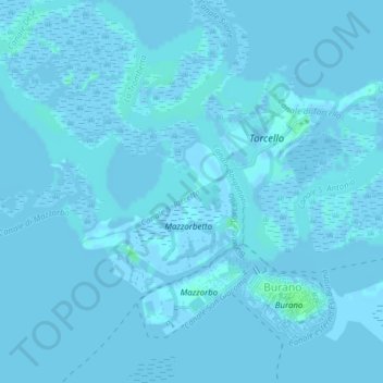 Carte topographique Isola dei Laghi, altitude, relief