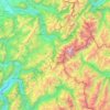 Carte topographique Massif du Mont-Blanc, altitude, relief