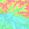 Carte topographique Clermont-Soubiran, altitude, relief