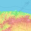 Carte topographique Asturie, altitude, relief