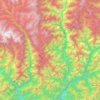 Carte topographique Mongar District, altitude, relief