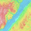 Carte topographique Fleuve Saint-Laurent, Estuaire moyen, altitude, relief
