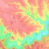 Carte topographique Caesar Creek Township, altitude, relief