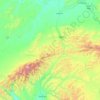 Carte topographique Denali, altitude, relief