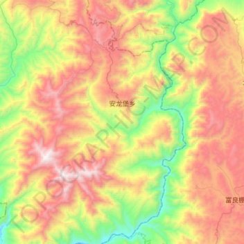 Carte topographique 安龙堡乡, altitude, relief