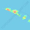 Carte topographique Aran Islands, altitude, relief