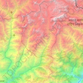 Carte topographique Mahakulung, altitude, relief
