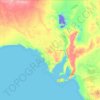 Carte topographique Austrália Meridional, altitude, relief