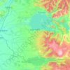 Carte topographique Lago Ranco, altitude, relief