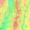 Carte topographique Green Mountain National Forest, altitude, relief