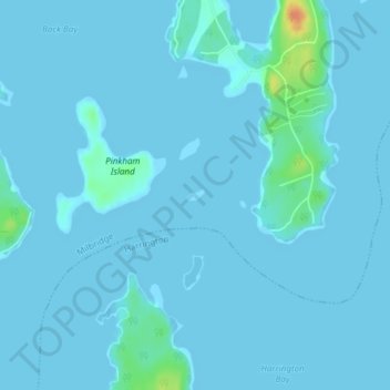 Carte topographique Partridge Island, altitude, relief