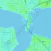 Carte topographique East Coast Greenway, altitude, relief