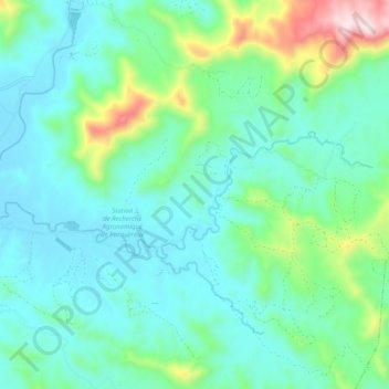 Carte topographique Pocquereux, altitude, relief
