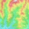Carte topographique Ruisseau de Bise, altitude, relief