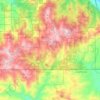 Carte topographique Siskiyou Mountains, altitude, relief
