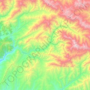 Carte topographique Сары-Таш, altitude, relief