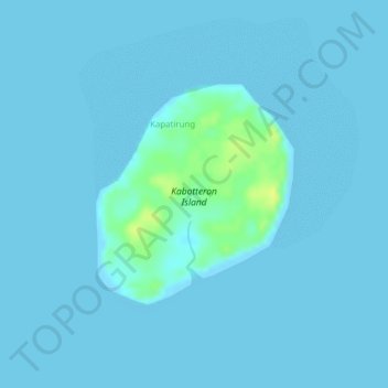 Carte topographique Kabotteron Island, altitude, relief