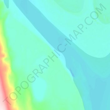 Carte topographique Lena River, altitude, relief