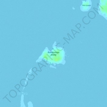 Carte topographique Bunabunaan Island, altitude, relief