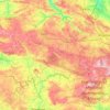 Carte topographique Collines de Normandie, altitude, relief