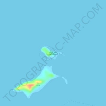 Carte topographique Dicilingan Island, altitude, relief