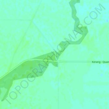 Carte topographique Avoca River, altitude, relief